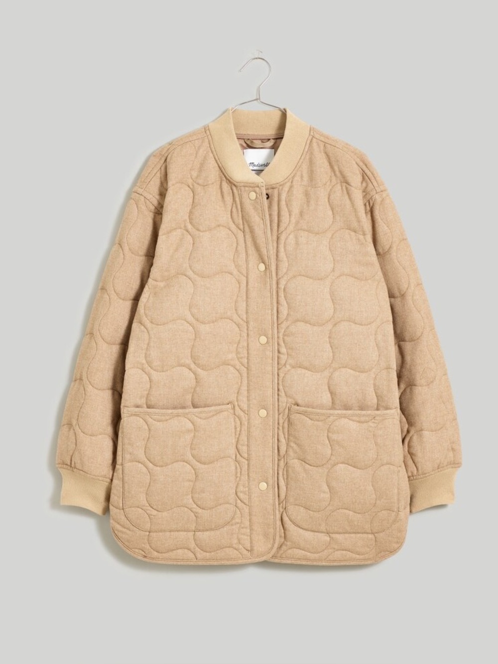 Madewell Quilted Oversized Bomber Jacket - Matchstick